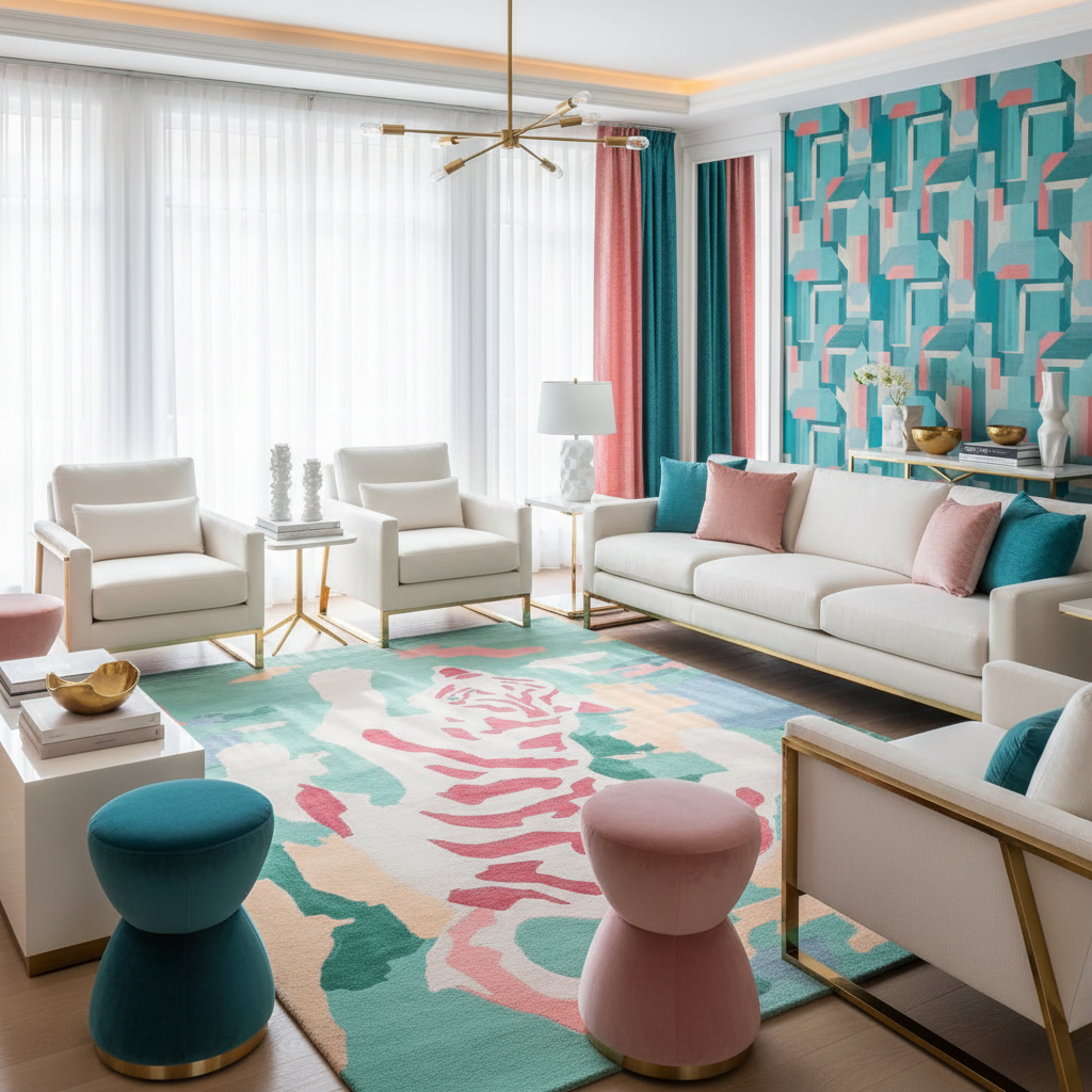 Silent Stripe Hunt Hand Tufted Rug