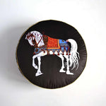 Silky Horse Round Decorative Pillow Cover G