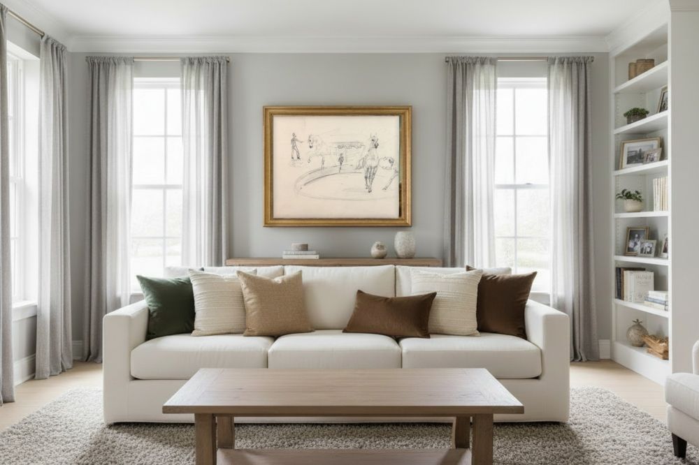 Framed room mockup - gold