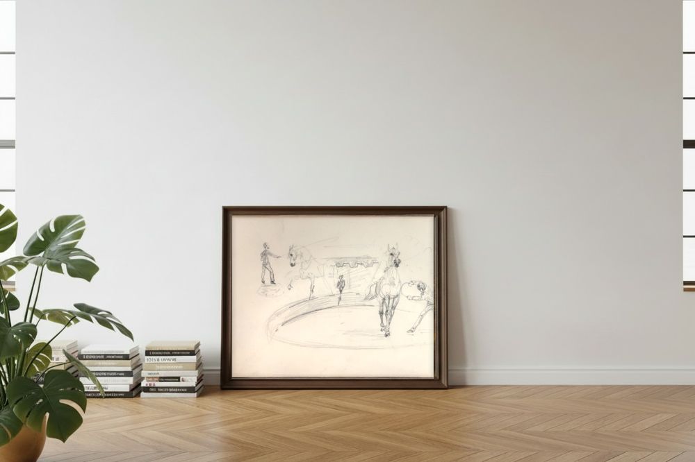 Framed room mockup - leaning