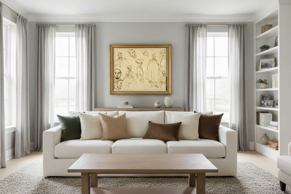 Framed room mockup - gold