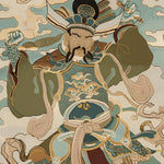 Stunning Skyward Warrior Hand Tufted Area Rug featuring a dynamic warrior design in earthy tones, perfect for adding a touch of elegance to your living room. This wool rug, sized 8x10, showcases intricate details and vibrant colors, making it an excellent choice for area rugs for living room spaces.