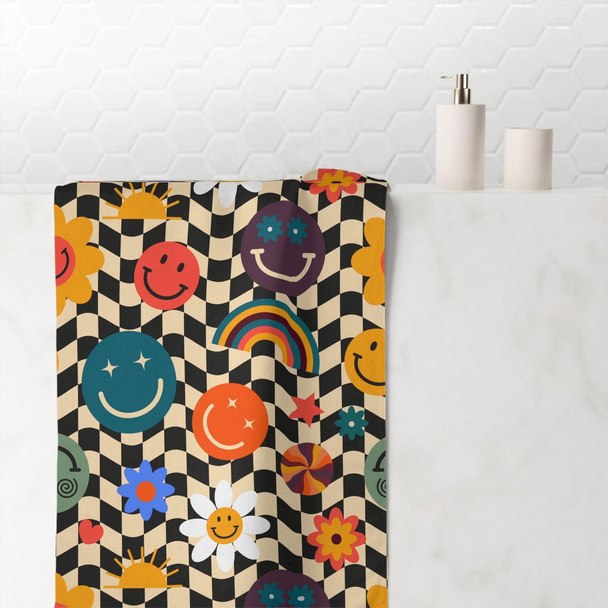 Smiley Emoji Funky Premium Towel - MAIA HOMES