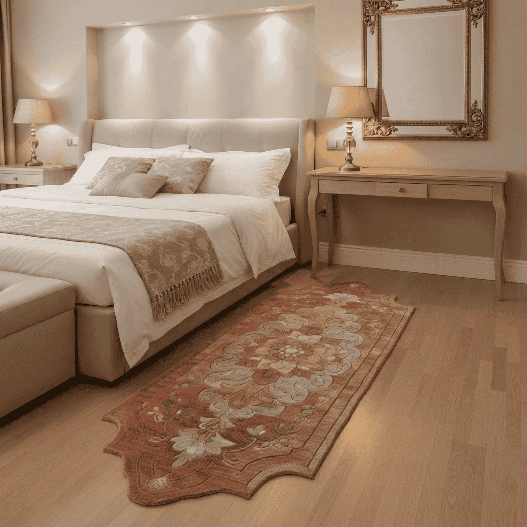 Soft Blush Hand Tufted Wool Runner Rug - MAIA HOMES