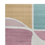 A vibrant area rug with a contemporary design featuring soft pastel blocks of pink, beige, and blue. The hand-tufted wool rug is perfect for adding a modern touch to living room spaces, ideally sized at 8x10 for versatile placement.