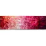 Vibrant crimson wool area rug with an abstract geometric pattern, perfect as a contemporary hallway runner rug. Ideal for adding a bold touch to kitchen runner rugs, living room and dining room spaces, or even as a bathroom runner rug.