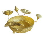 Solid Brass 3D Lotus Legged Bowl