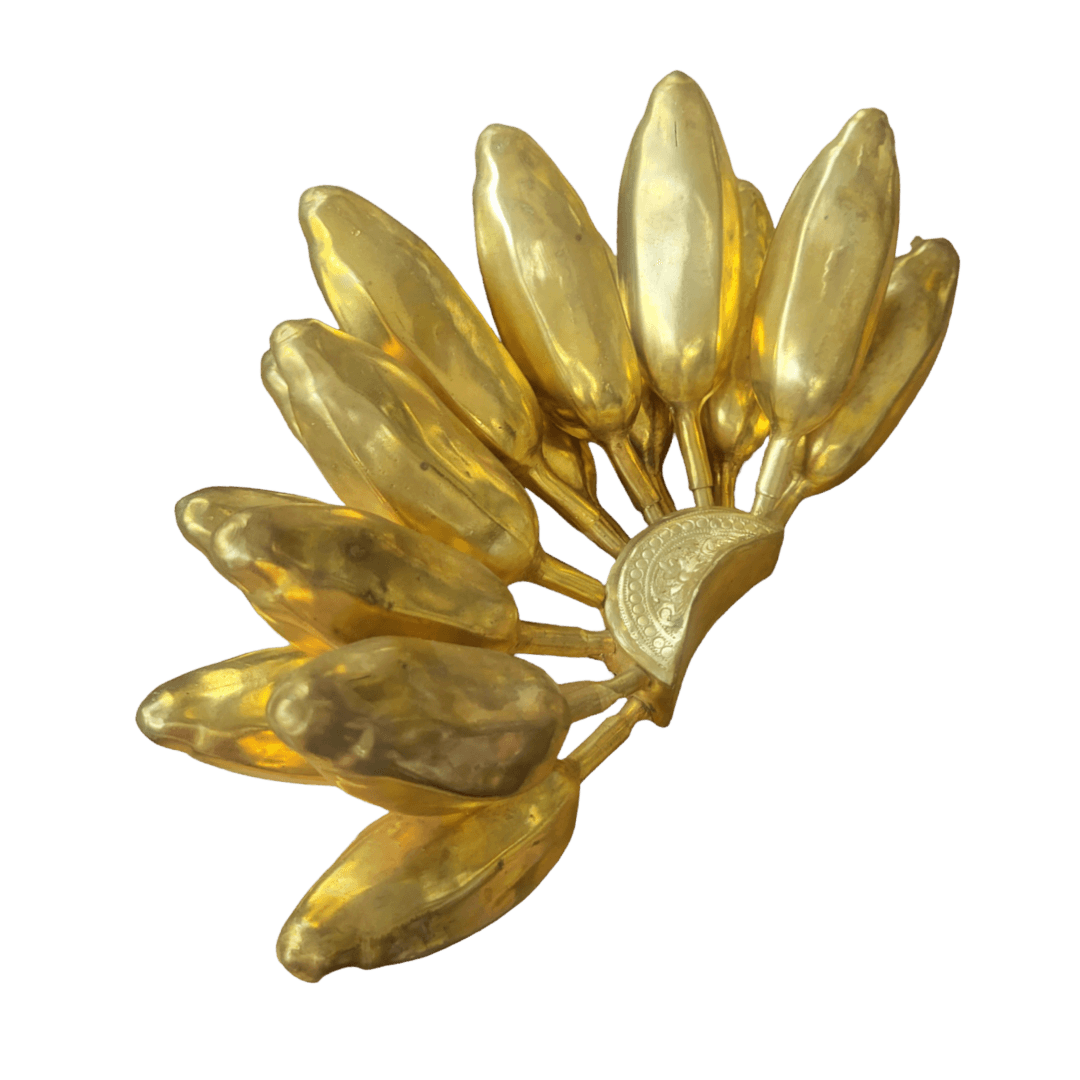 Solid Brass Banana Bunch Decor