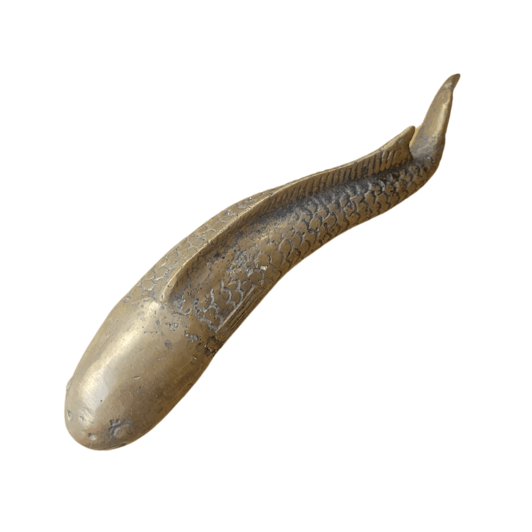 Solid Brass Fish Figurine Sculpture