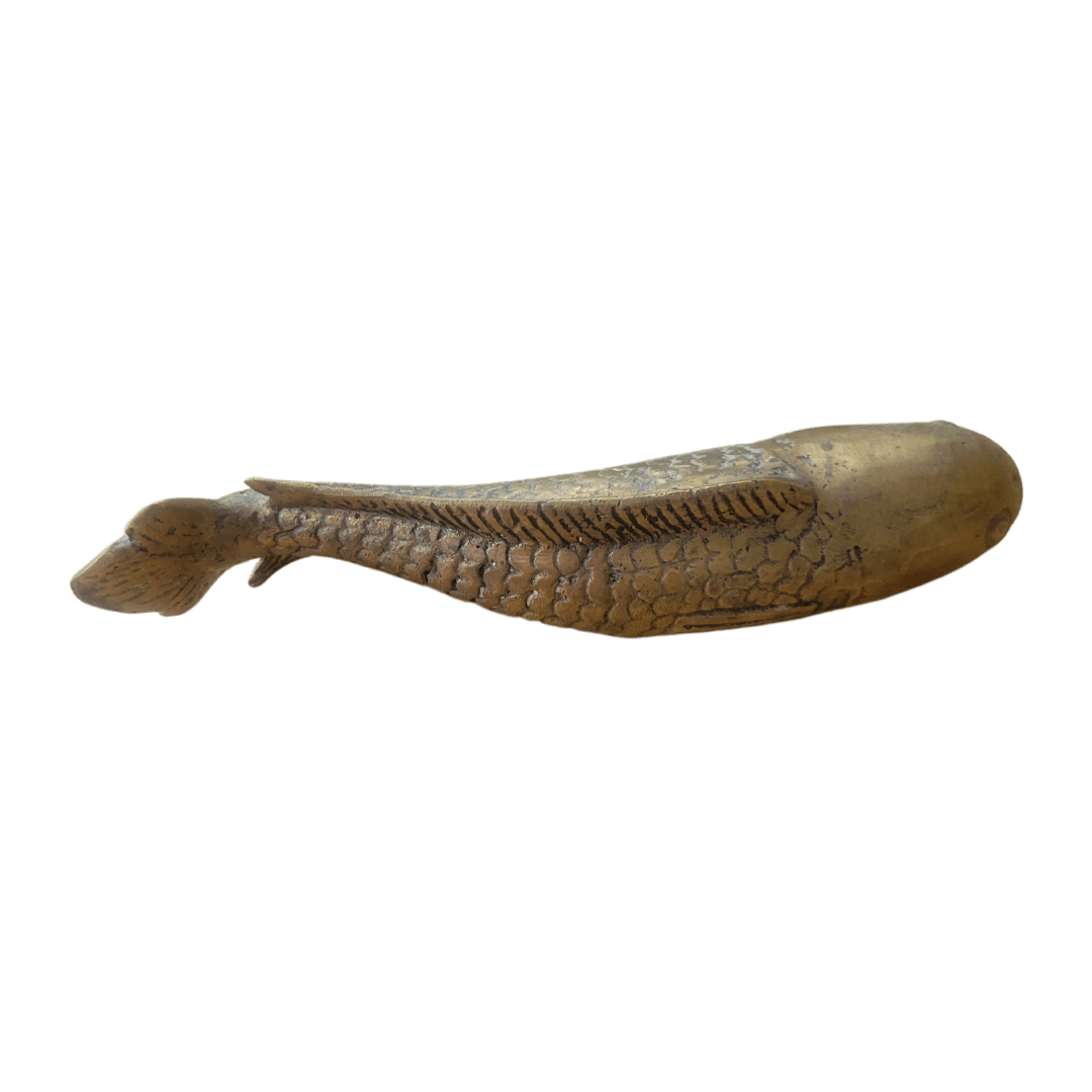 Solid Brass Fish Figurine Sculpture