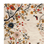 A beautifully detailed wool rug featuring a vibrant floral design, ideal as a square area rug for large living rooms. The 'Song of the Vine Hand Tufted Rug' showcases intricate flowers and vines in rich colors, making it a stunning centerpiece for any living room. This floral rug adds elegance and warmth, perfect for those seeking both style and comfort in a wool rug.