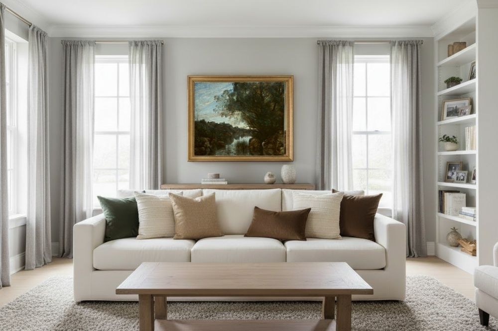Framed room mockup - gold