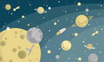 Space Solar System Playroom Wall Mural