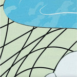 Close-up view of the Space Time River Flow Hand Tufted Wool Rug, showcasing its abstract design. This area rug, ideal for living room rugs 8x10, features intricate patterns and a soothing color palette perfect for a Bedroom or Living room. Made from high-quality wool, it adds elegance to any space.