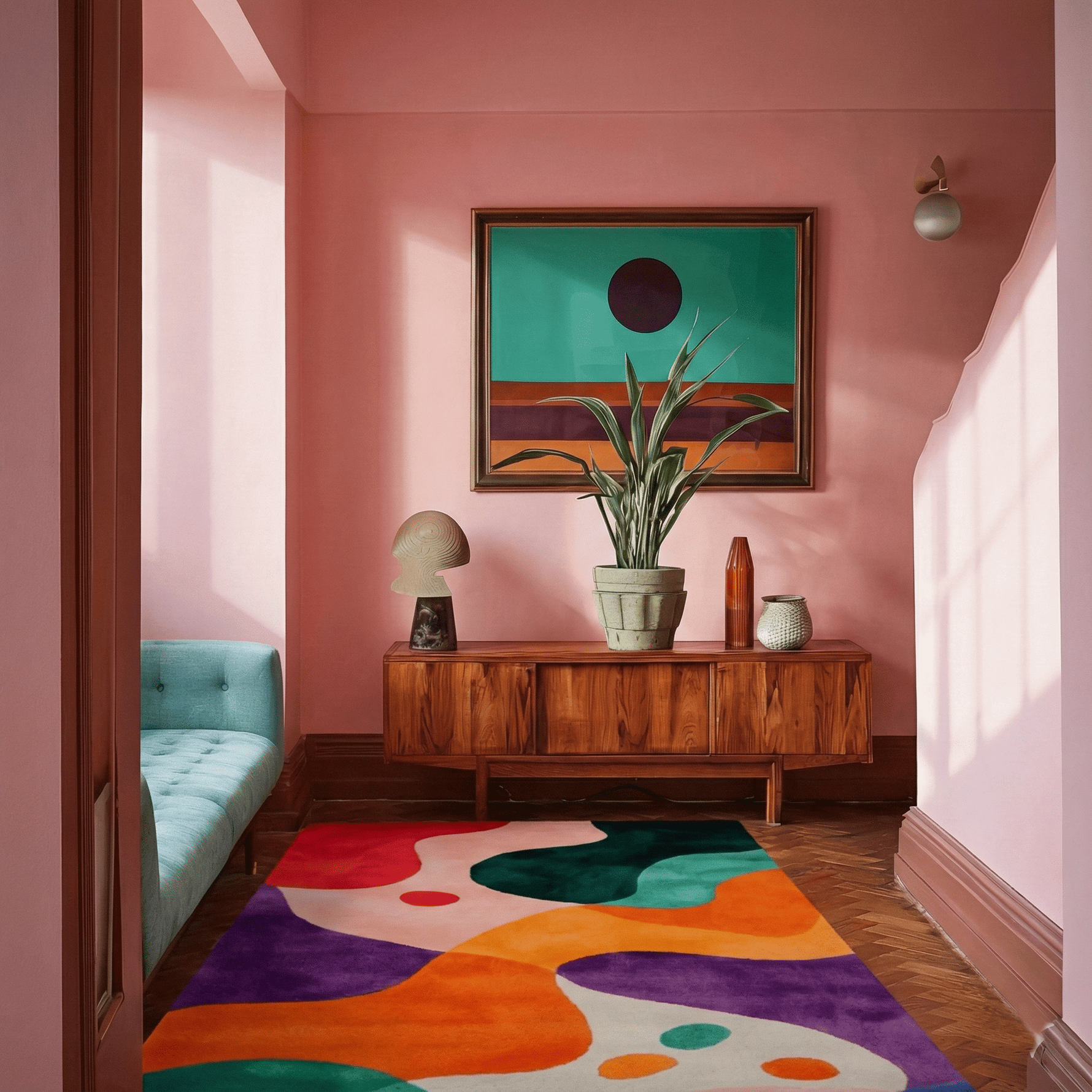 spectrum shapes hand tufted rug runner rug