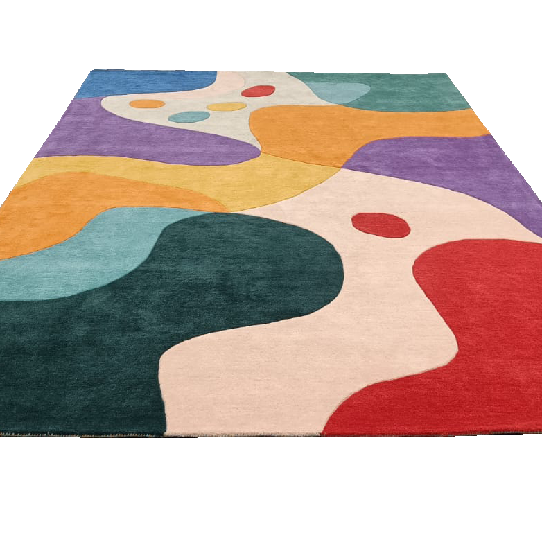 Spectrum Shapes Hand Tufted Rug Runner