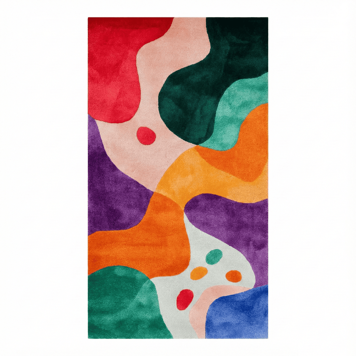 spectrum shapes hand tufted rug runner rug