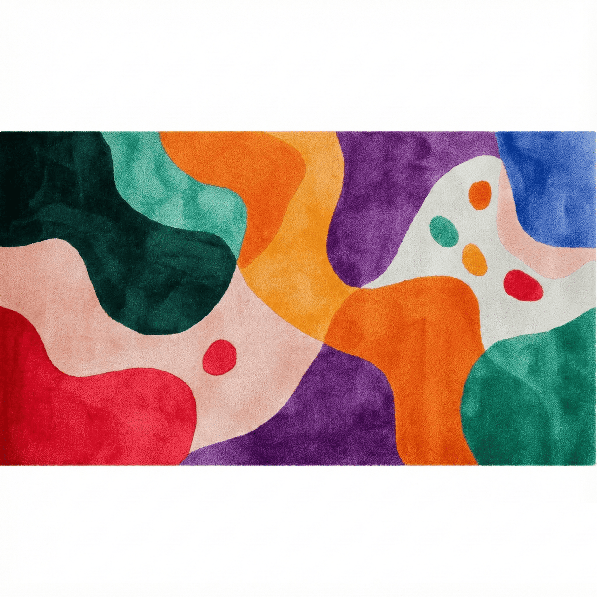 spectrum shapes hand tufted rug runner rug