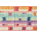 Vibrant Spectrum Stripe Hand Tufted Area Rug featuring a contemporary design with bold, colorful stripes in shades of orange, pink, blue, and purple. This wool rug is an ideal choice for large living rooms, offering a modern touch to any space. Perfect as a living room rug 8x10, it combines style and comfort for your home decor.