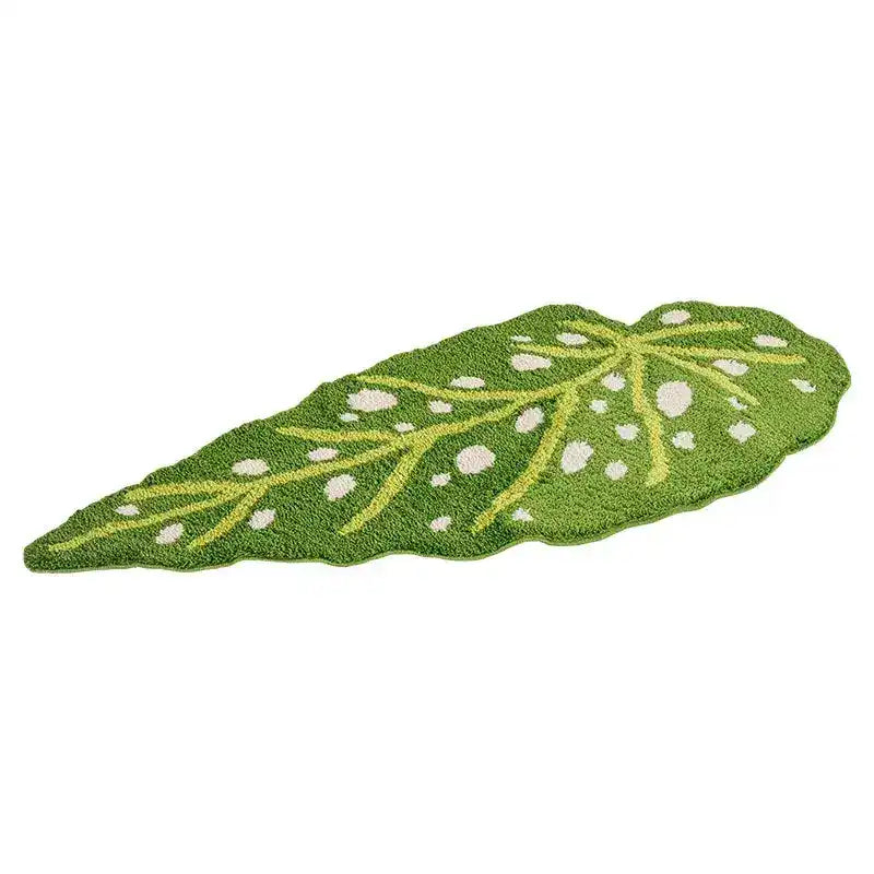 Spotted Begonia Leaf Art Tufted Bath Rug - 1001 KNOTS