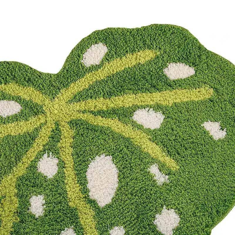 Spotted Begonia Leaf Art Tufted Bath Rug - 1001 KNOTS