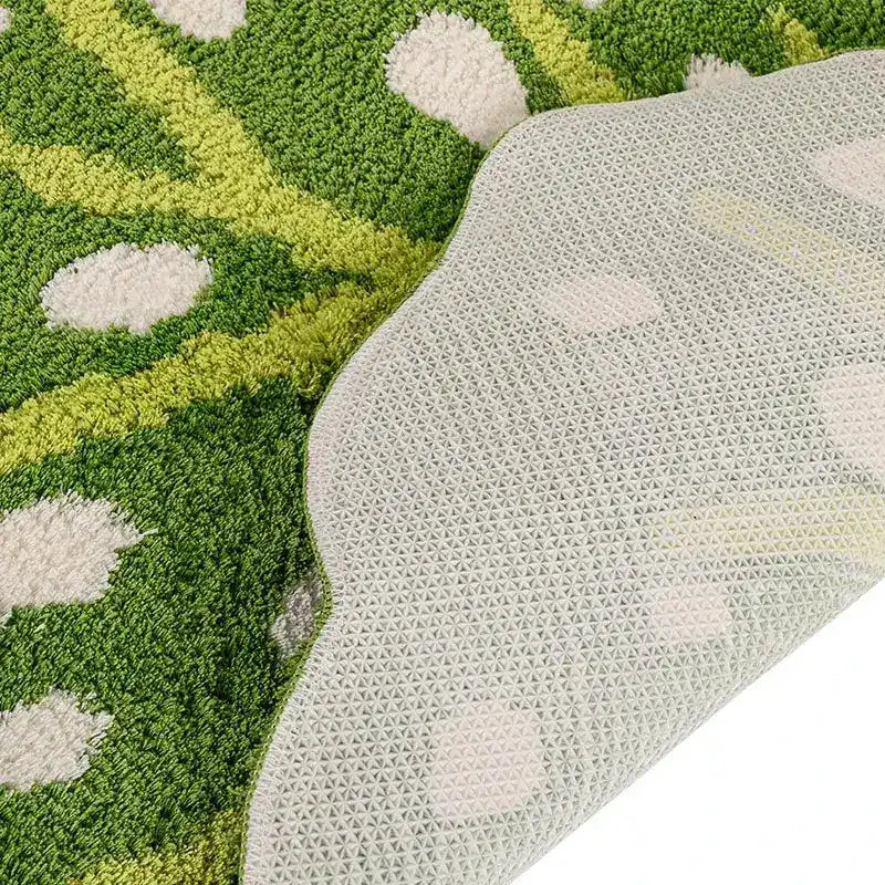 Spotted Begonia Leaf Art Tufted Bath Rug - 1001 KNOTS