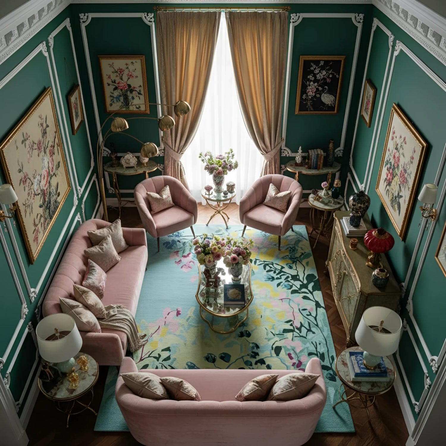 Spring Garden Whisper Hand Tufted Rug