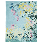 Bright and colorful Spring Garden Whisper hand-tufted area rug showcasing a contemporary floral pattern in soft wool. Ideal as an 8x10 living room rug, this piece adds a vibrant touch to any space.