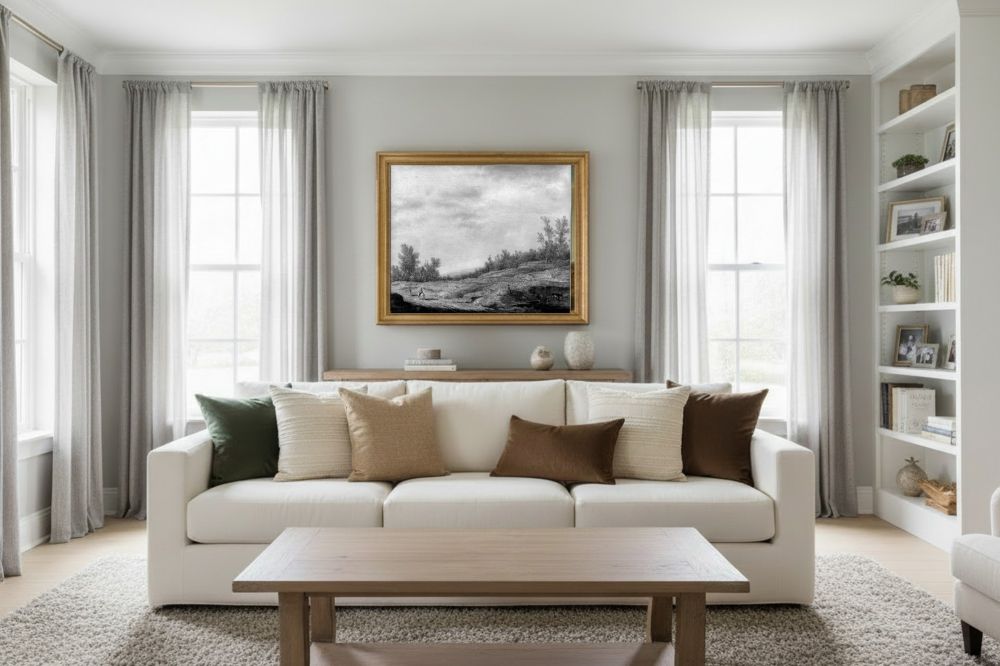Framed room mockup - gold