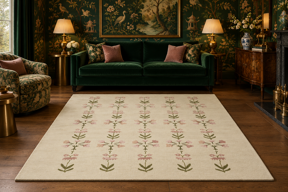 Alfombra Tufted a Mano "La Primavera Ya Está Aquí"
