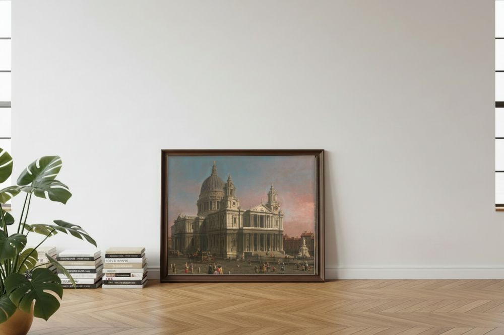 Framed room mockup - leaning