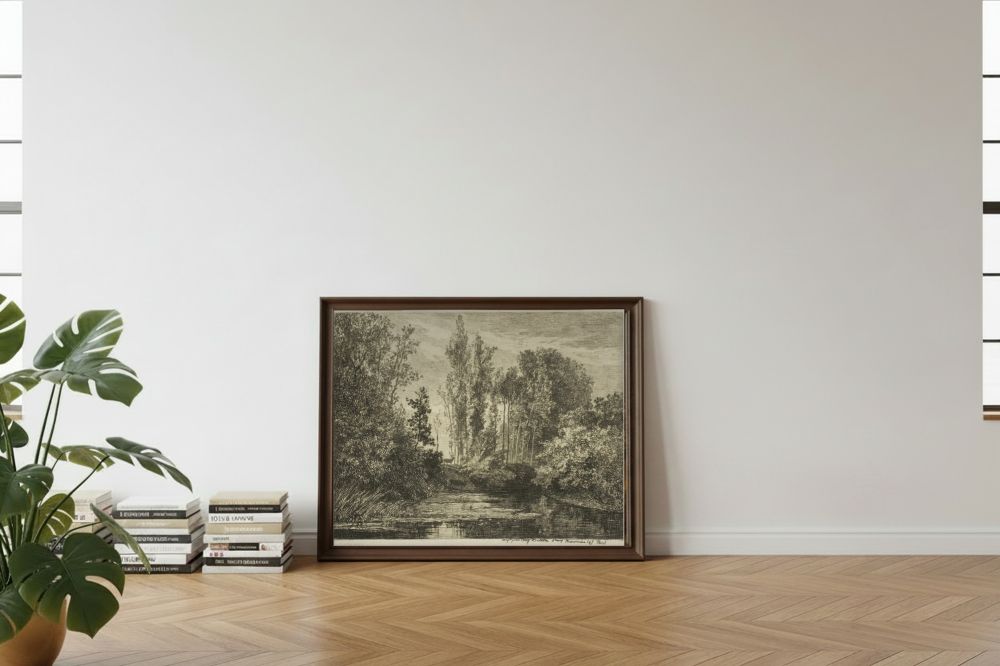 Framed room mockup - leaning