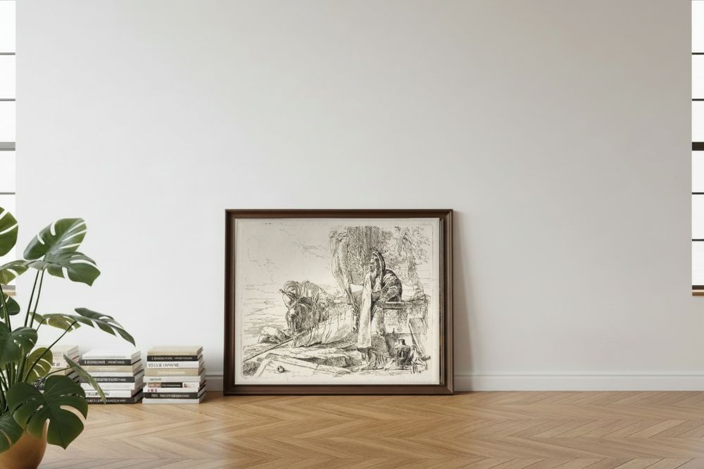 Framed room mockup - leaning
