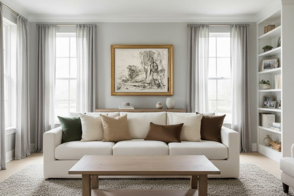 Framed room mockup - gold