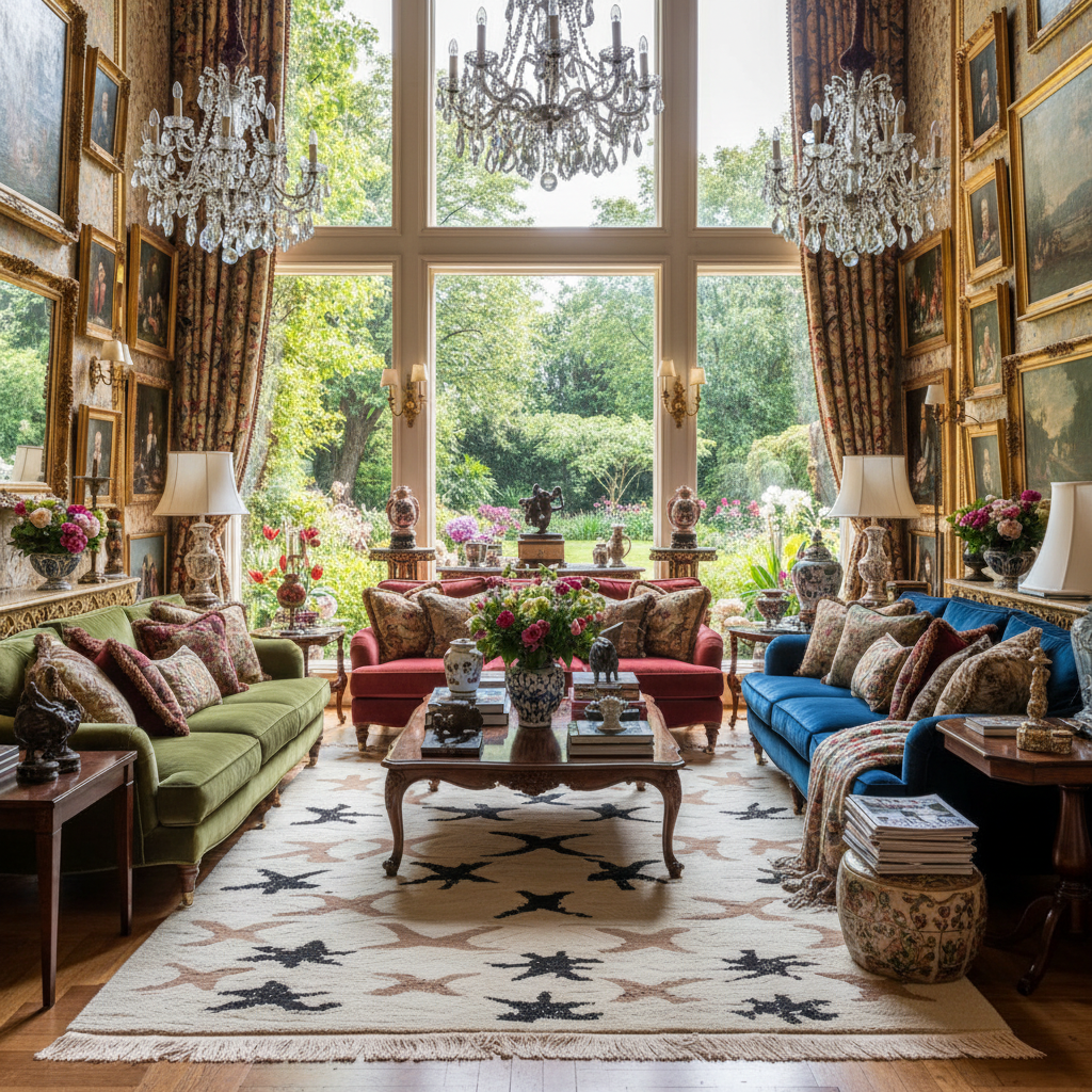 Starry Serenade Knotted Wool Rug