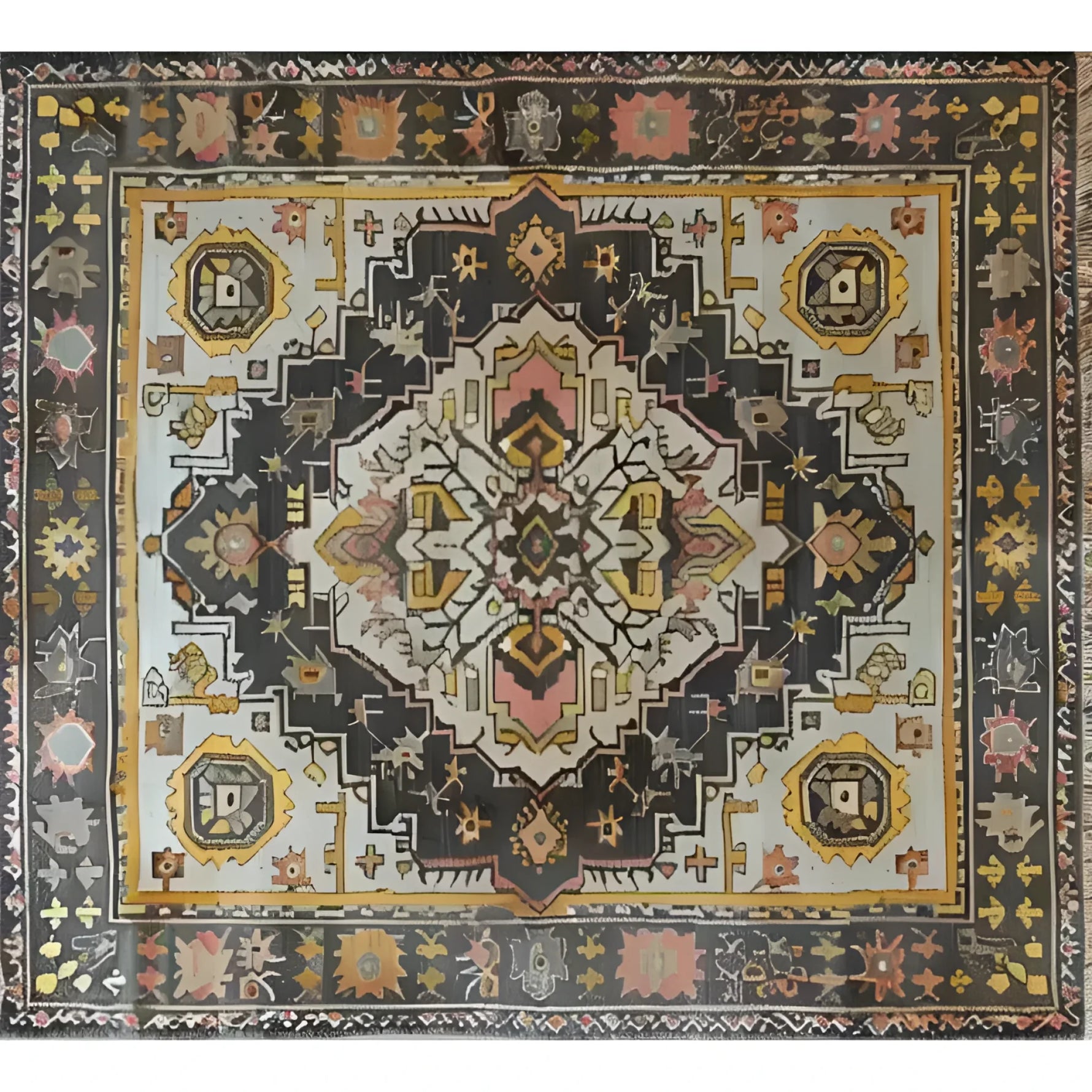 Stellar Mosaic Hand Knotted Area Rug