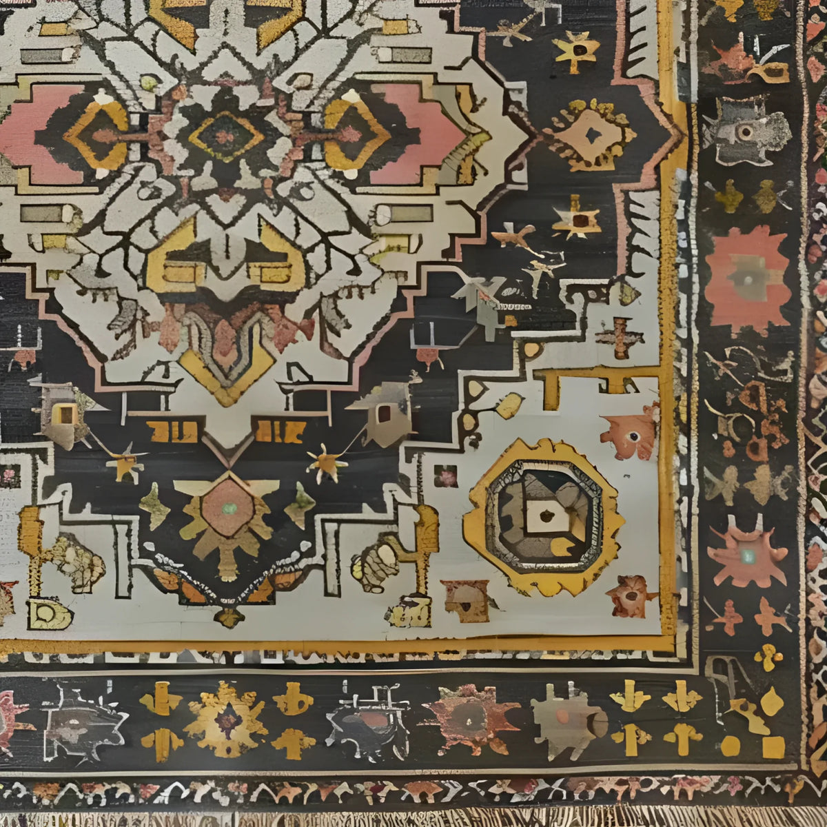 Stellar Mosaic Hand Knotted Area Rug