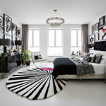 Step onto the Pink Sun Hand Tufted Wool Rug 8'