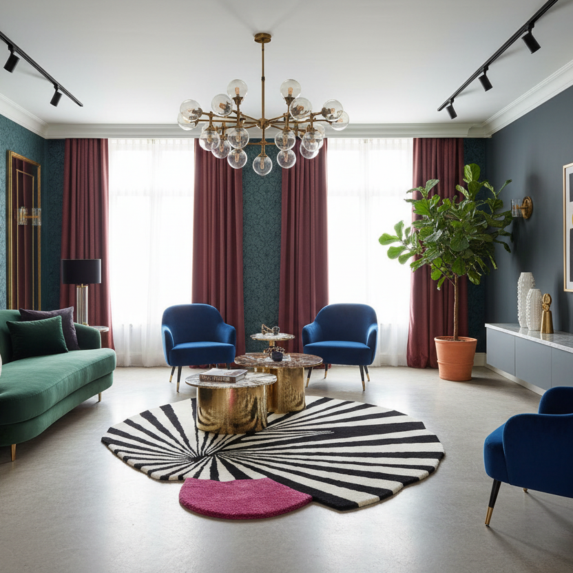 Step onto the Pink Sun Hand Tufted Wool Rug 8'