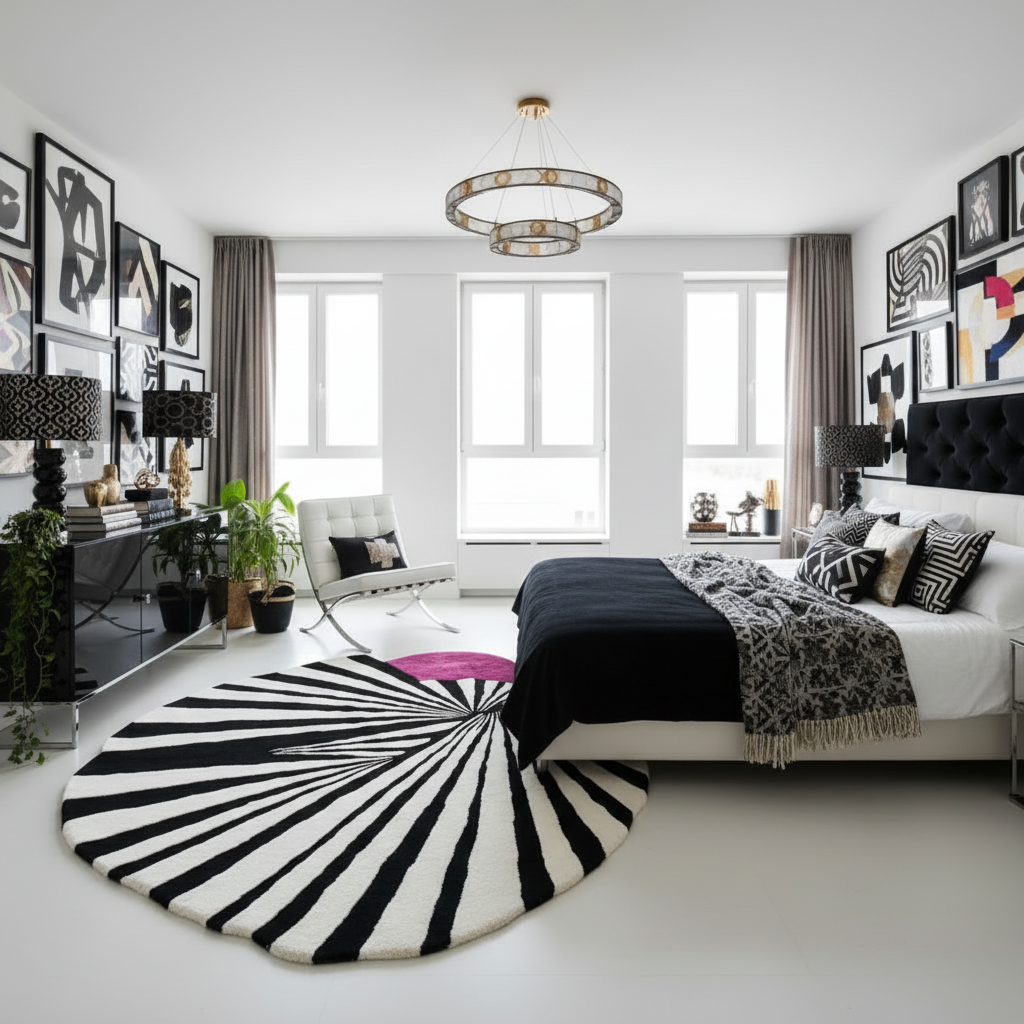 Step onto the Pink Sun Hand Tufted Wool Rug 8'