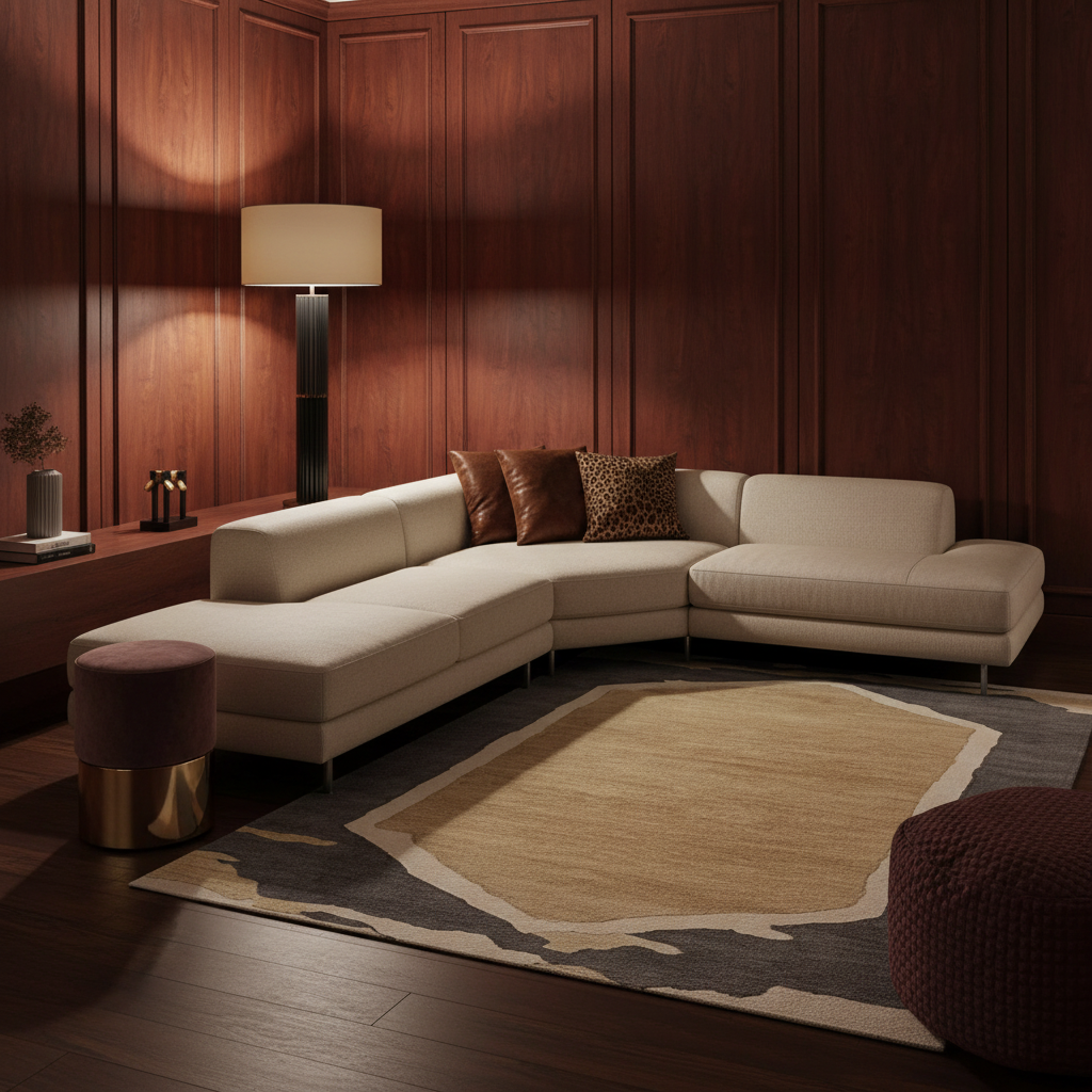 Stone Dune Border Hand Tufted Rug