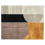 This contemporary area rug, titled 'Stripe Harmony Hand Tufted Rug', features a bold and modern design with geometric patterns and a harmonious blend of colors, perfect for large living rooms. Made from high-quality wool, it adds a stylish touch to any space, making it an ideal choice for those seeking rugs for living room areas.