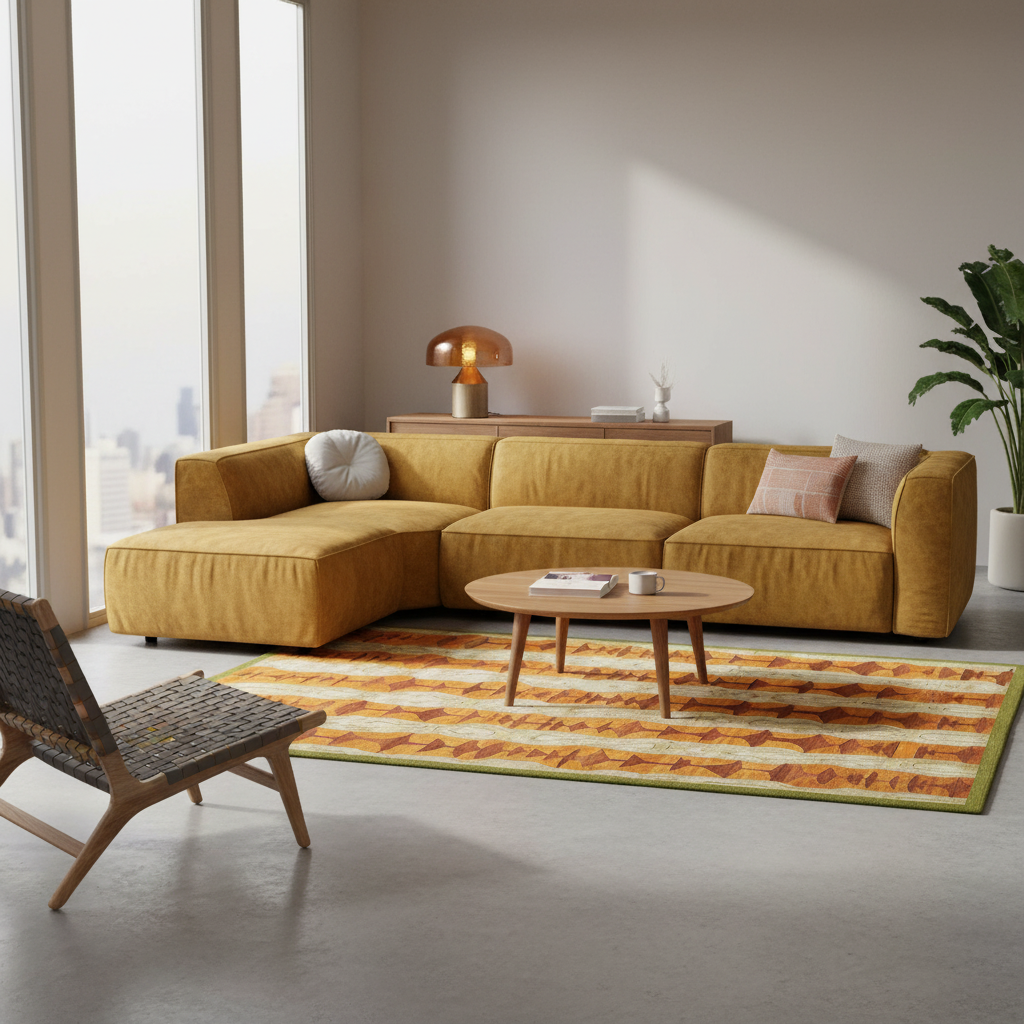 Stripe Illusion Hand Tufted Rug