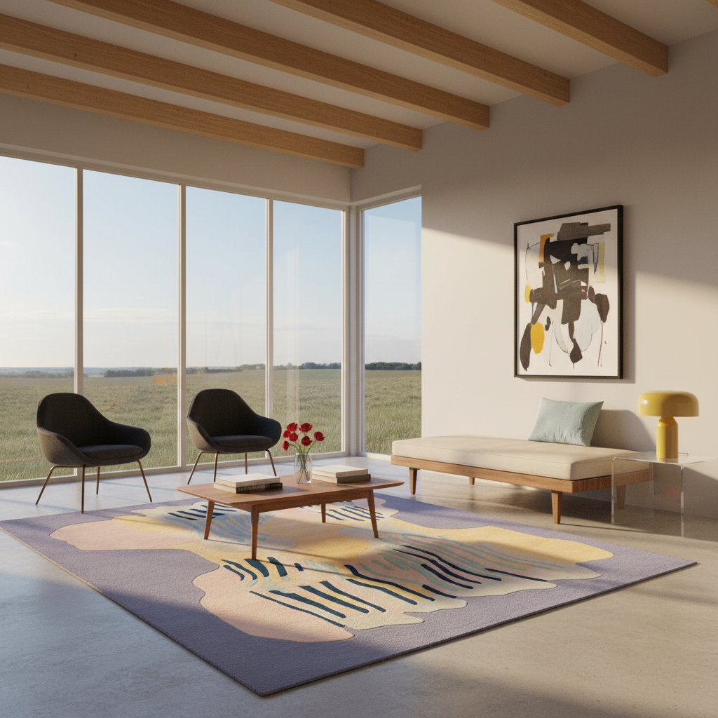 Strokes of Serenity Hand Tufted Rug