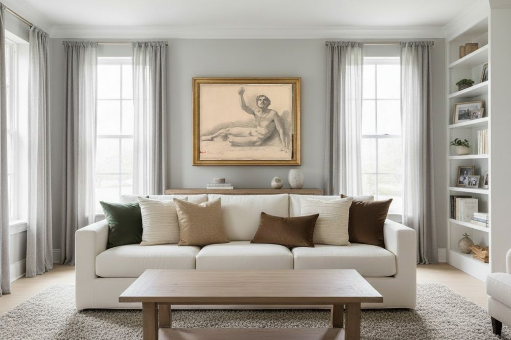 Framed room mockup - gold