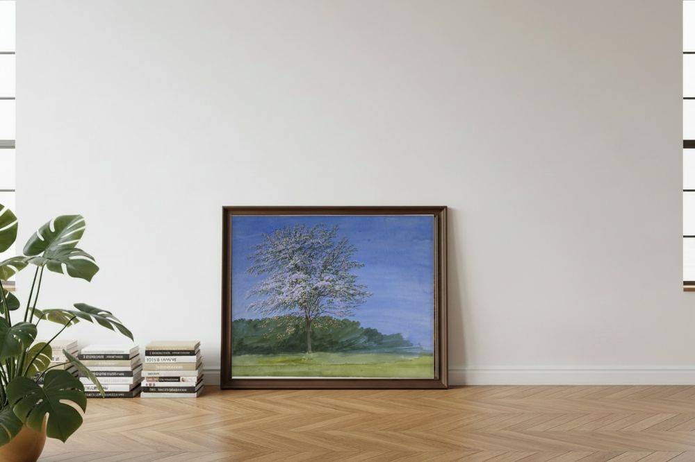 Framed room mockup - leaning