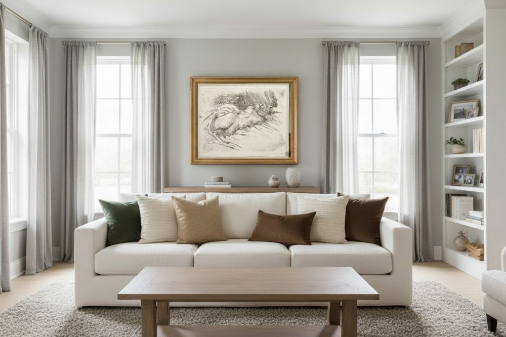 Framed room mockup - gold