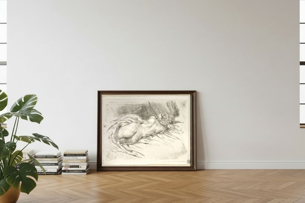 Framed room mockup - leaning