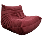 Burgandy Classic Lazy Lounge Chair Suede