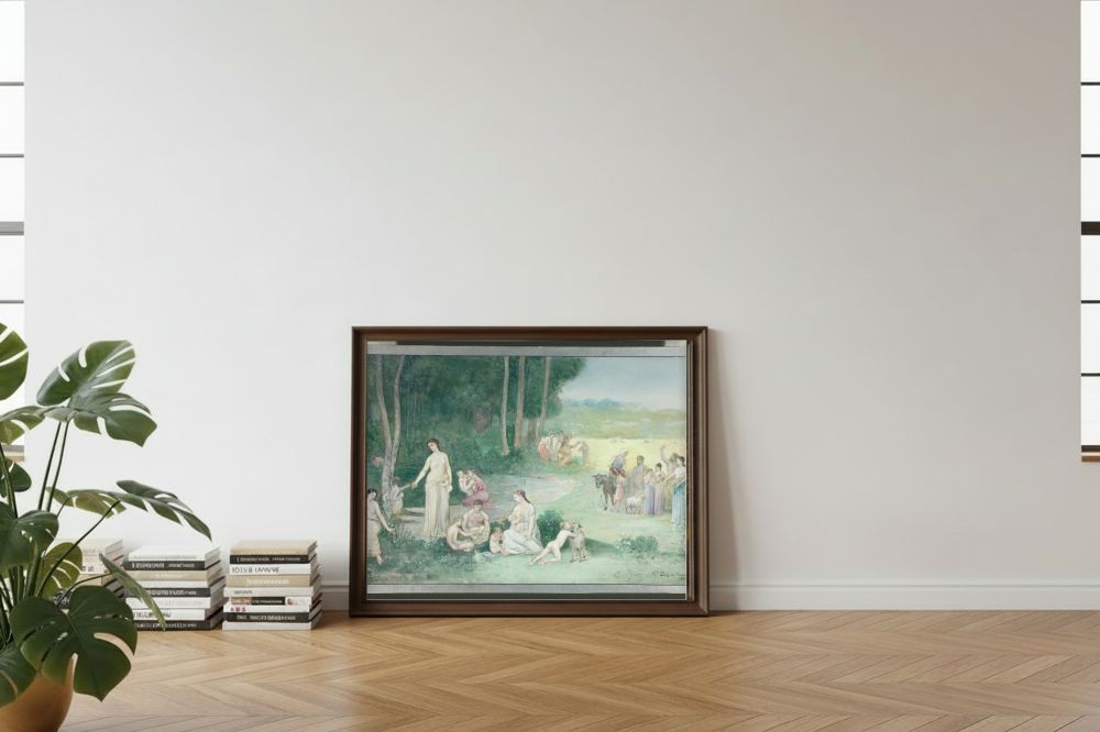 Framed room mockup - leaning